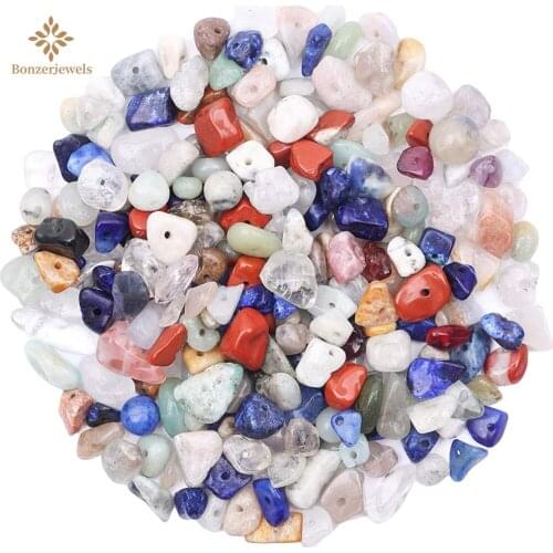 Natural Colorful Mixed Stone Chip Gravel Beads For Making DIY Necklace Bracelet Jewelry Accessories