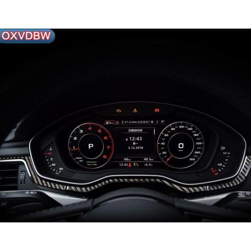 Interior Central control Panel Instrument console Decoration Strips carbon fiber Car stickers for Audi a4 b9 LHD RHD Accessories
