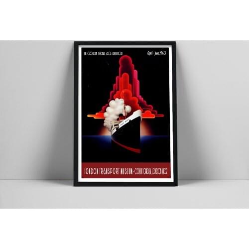 Travel Boat Landscape Abstract Oil Painting on Canvas Cuadros Posters and Prints Scandinavian Wall Art Picture for Living Room