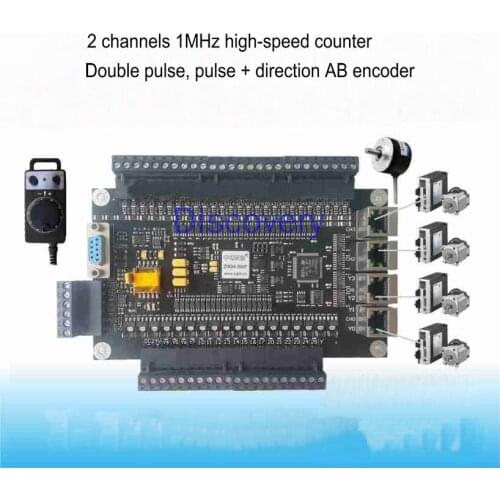 PLC Controller with 4 Axis 2MHz High Speed Output, FPGA+ARM Processing for Electronic Cam Packaging Machine Winding and Folding