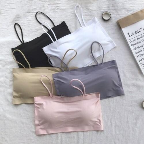 Hot 1Pc Stretch Breathable Sports Bra Women Sexy Breathable Seamless One-piece Tube Tops Womens Strapless Bra Push Up Bralette