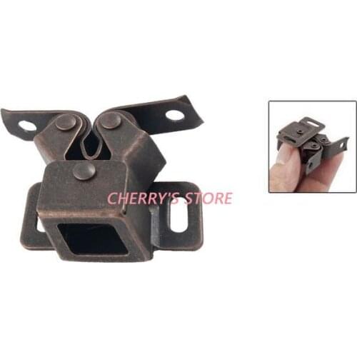 Copper Tone Cabinet Closet Cupboard Door Double Ball Latch Catch 1.6" 5pcs/lot