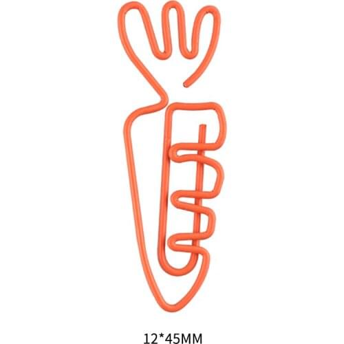 Metal Paper Clip Paperclips Kawaii Carrot Paper Clips Metal Clip Metal Stationery Clips Clip De Papel Planner Clip Carrot Shaped