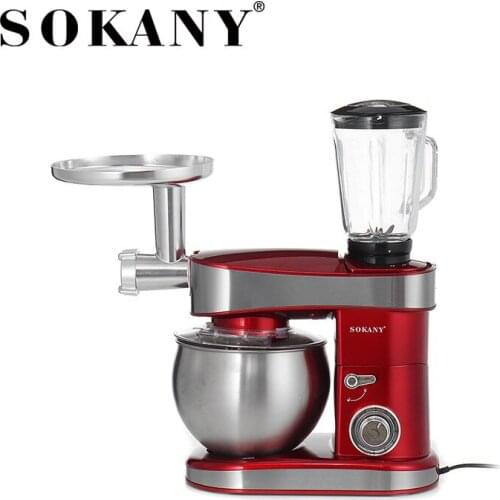 1200W 6.5L Multi Food Stand Mixer Large Bowl 6-speed Egg Whisk Dough Cream Blender Juicer Meat Grinder