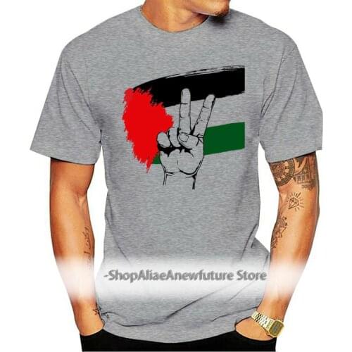 O neck Fashion Casual High Quality Print T Shirt Palestine Peace T shirt