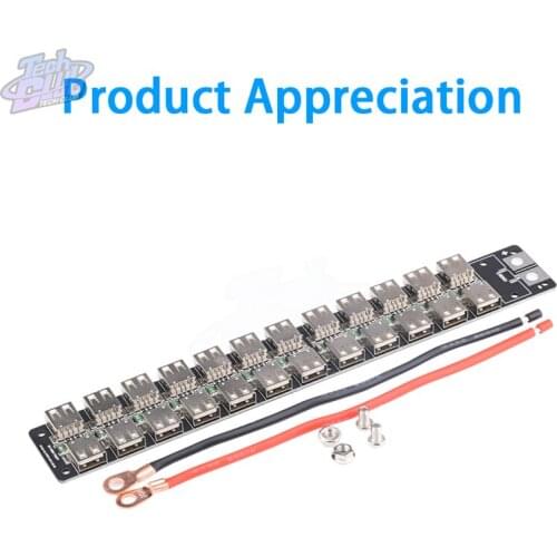 DC - DC Buck Power Module 24-port USB Charger Socket Factory Mobile Game Studio Centralized Power Supply Plugboard 240W