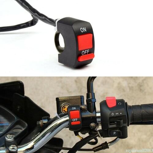 Motorcycle LED Light Switch Handlebar Mount Switch With ON/OFF Button Connector