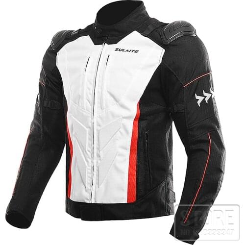 Mens Racing Jackets Motorcycle Summer CE Pads Motocross Rally Road Suit 4 Seasons Breatheable Anti-fall Clothes