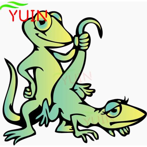 Lovely House Lizard The Tail of The Car Sticker Cartoon Style Fashion PVC Decoration Accessories Waterproof Decal 13*12cm