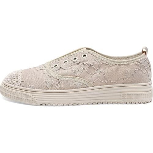 Round Toe Platform Low-Top Shoes Embroidered Decorative Footwear WomenS Shoes Water Platform WomenS Shoes