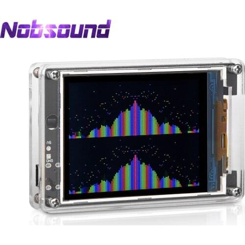 Nobsound Dual MIC+LINE Sound Level Meter Music Spectrum Visualizer Digital Clock Stereo Audio Display Analyzer