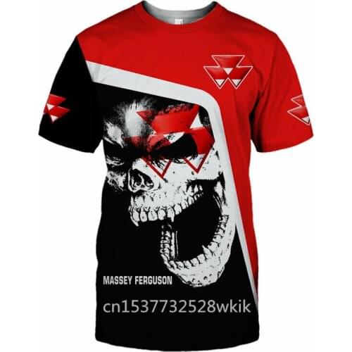 2021 New Massey Ferguson Mens T-shirt Harajuku 3D Anime Graphic Tshirt Top Casual Round Neck Short Sleeve Oversized T Shirt