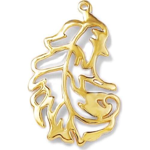 Factory wholesale Gold Color Brass Leaf Charms Pendants Necklace and Bracelet Earring Diy Jewelry Making Supplies Accessories