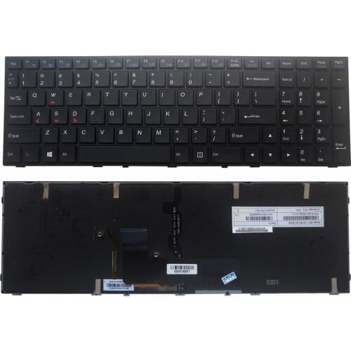 OVY backlight keyboard for Clevo N150 RD N150SD N151 SC N155 N170 RD black replacement keyboards and frame US English brand new