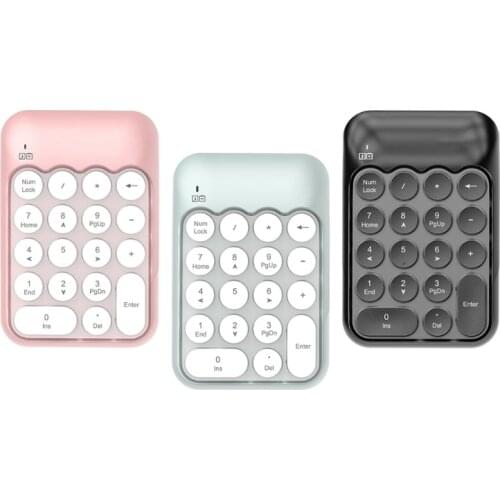 Portable 2.4G Wireless Mini 18 Keys Numeric Keypad Computer Digital Keyboard For PC Accounting Tasks Retro Keycap