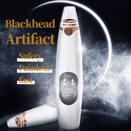 Blackhead Remover Vacuum Suction Electric Acne Cleaner Fae T Zone Deep Cleaning 3 Levels LCD Display Exfoliating Skin Care Tools