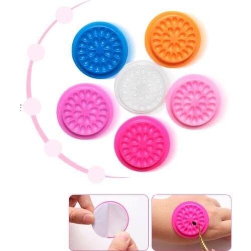 Eyelash Extension Glue Gasket Colorful Adhesive Pallet Plastic Flower shape glue pads 10pcs/lot