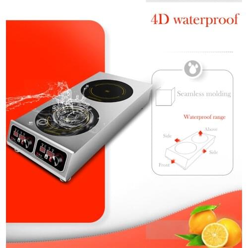 Commercial Induction Cooker Double Stove Induction Cooker High Power 3500w Furnace Noodle Induction Cooking Machine WA-3500-2