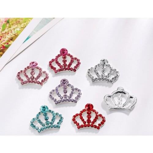 Rhinestone crown button Free shipping diamond 31*27mm DIY wedding birthday party invitations decoration 50PCS/lot(BTN-5515)
