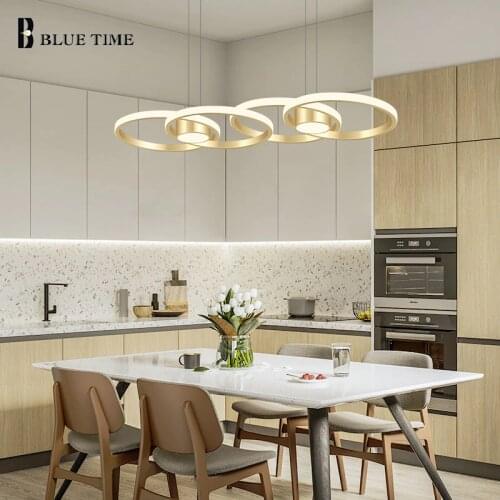 Cable Adjustable Modern Led Pendant Light For Dining room Living room Bedroom Gold Finished Indoor Lustre Hanging Pendant Lamp
