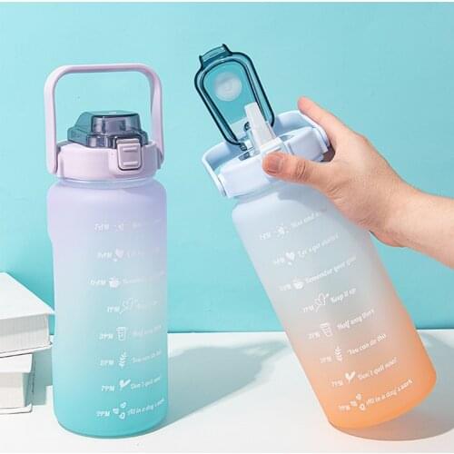 Hot Sports Water Bottle 2000ml Protein Shaker Outdoor Travel Climbing Bicycle Water Bottles BPA Free Gym Space Cups