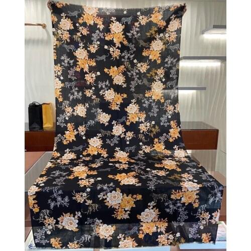 Floral & Leopard Print 100% Cashmere Scarf 2021 Women Winter Fashion Pashmina Wraps Thin Type Lightweight