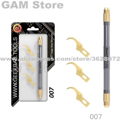 007 Blade Glue Remover Knife Set Multifunctional Hooked Crescent Knife Side Glue Removing Curved Knife Kit Phone Repairing