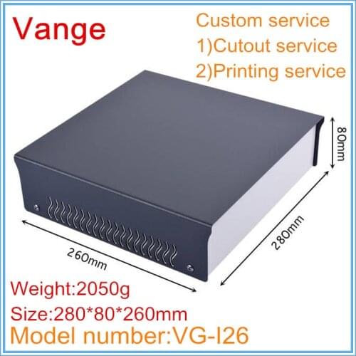 1pcs/lot smart electronics apparatus project metal cases 280*80*260mm Iron sheet instrument housing box diy for electronic PCB