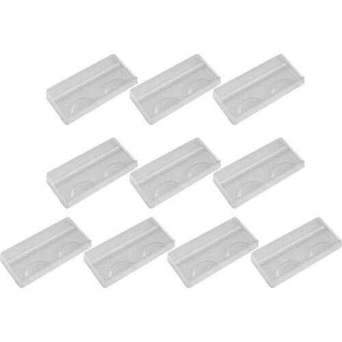 10Pcs Empty Plastic Storage Case Box Container Holder For False Eyelash False Placing Storing