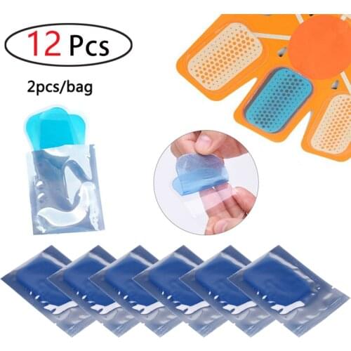 12Pcs Replacement ABS Gel Pads EMS Abdominal Muscle Stimulator Hydrogel Gel Patch Fitness For Abdomen Massage Machine Stickers