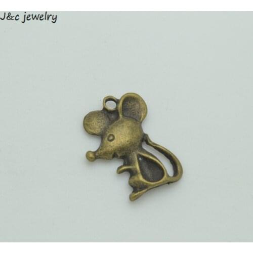 15 pcs Metal Charms Antique bronze Plated Vintage alloy Pendant mouse Jewelry Findings fit Handcraft fashion 34105D