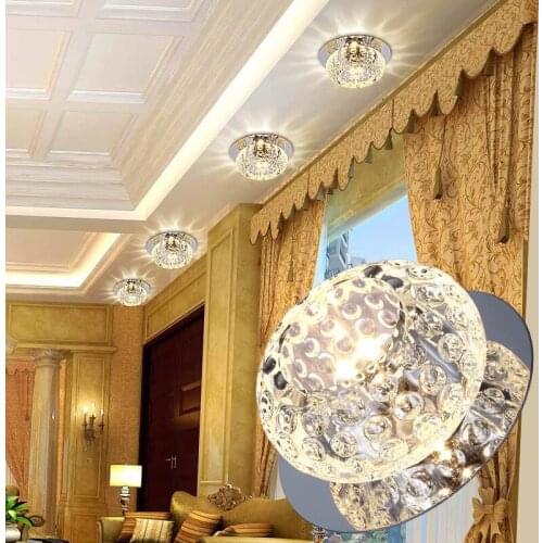 3W 5 Wled lighting aisle background wall ceiling room hole lamp ox eye lamp crystal corridor porch lamp