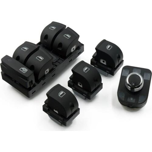 5Pcs New Driver Side Electric Master Window Switch Mirror switch For For AUDI A3 S3 A6 S6 C6 Q7 RS6 A6 allroad quattro 4F0959851