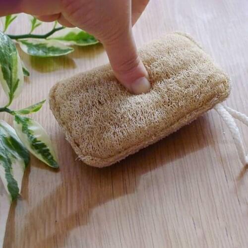 6PCs Natural Loofah Luffa Sponge Dish Cleaning Brush Scrubber Kitchenware Cleaner Dishwashing Loofahs Scrub Pad Sponge