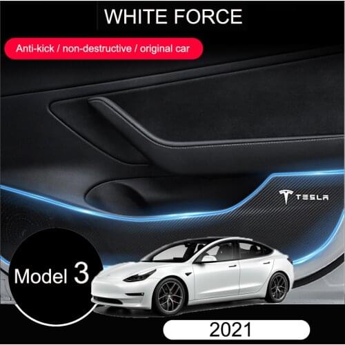 For tesla model 3 2021 accessories 4PCS Car Door Anti Kick Pad Protection Side Edge Film Protector Stickers Door Anti-kick Pad