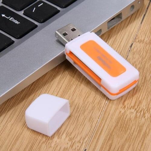 ALLOYSEED Card Reader 55X20 X12 mm portable card reader USB port powered for TF/SD/MS/Pro Duo/M2 Card Slot/Mini-SD/SD Ultra/MMC