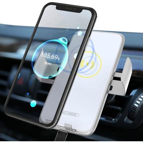 Wireless Car Charger 15W Auto-Clamping Air Vent Mount Phone Holder Car Charger for Qi Standard Smart Phones