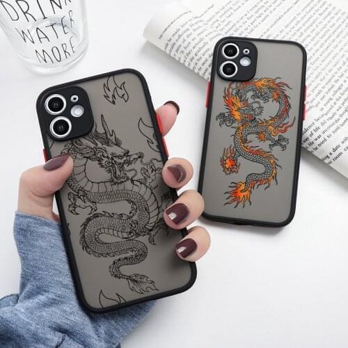 Funda For Samsung Galaxy A21S A31 A41 A50 A51 A70 A71 A10 M31 Note 8 9 20 S20 FE Ultra S9 S8 S10 Plus Red Dragon Case Bags Cover