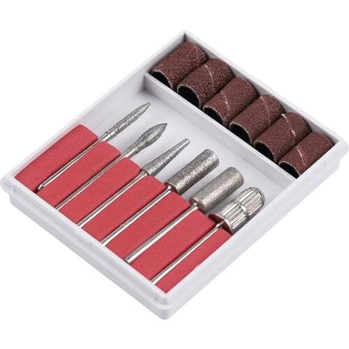 6pcs Stainless Steel Milling Cutters Drill Electric Manicure Drill Accessories Nail Drill Bits For Remove Polish Nail Art Tools