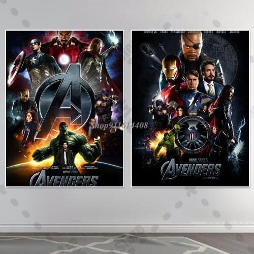 Disney Canvas Painting Superhero Black Widow Captain America Avengers Movie Poster and Prints Wall Art Pictures Room Home Decor