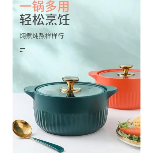 Ceramic Mini Non Stick Pans Food Pot Kitchen Cookware Cooker Pot Instant Noodle Cooking Pans Set Marmite Cuisson Cookware Eg50tg