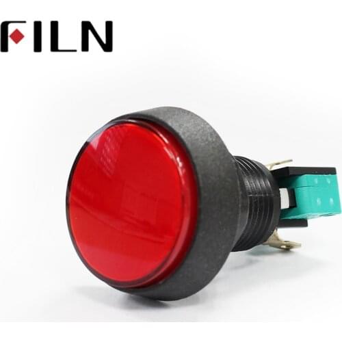 24mm Round Plastic Arcade Push Button Switch with Momentary Micro Switch and 12v LED