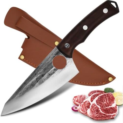 Kitchen Knives 5.5 Inch Stainless Steel Hunting Butcher Knife ForKitchen Forged Chef Knife for Cook Knife Feature 12