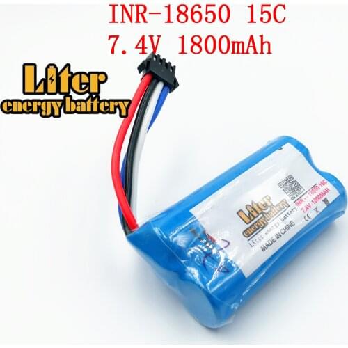 7.4V 1800mAh lithium battery For Udi U12A Syma S033g Q1 Tianke H100 7.4 lithium Battery 18650 7.4 V 1800mah 15C