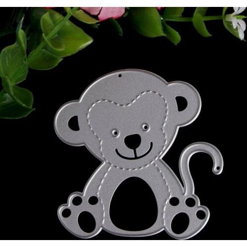 Cute Monkey Cutting Dies Stencils DIY Scrapbook Album Paper Card Embossing Craft E56C