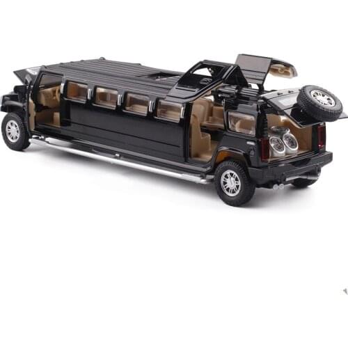 1:32 Model Car Boy Sound Light Toy Car Childrens Toy Gift Collection With Acousto-optic Return Force Hummer extended