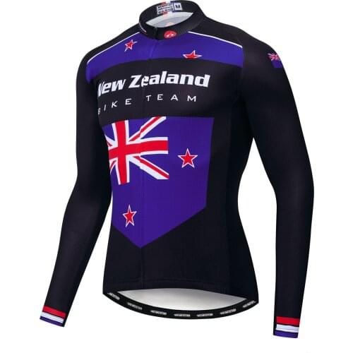 New Zealand Cycling Jerseys Pro team Men Long Sleeve Spring autumn Clothes Bike Outdoor Mountain Road Bicycle Clothing warm