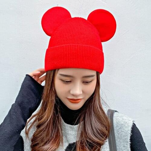 Autumn and winter new arrival fashion comfortable hats warm outdoor elegant cute wild Protect ears thick Big ears knit women hat