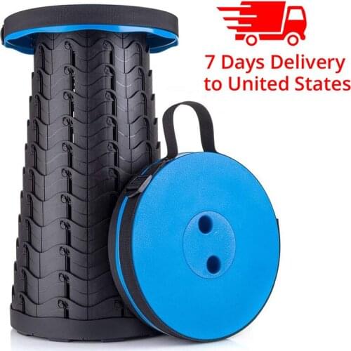 Outdoor Portable Chair Retractable Stool Folding Camping Chair Fishing Traveling Picnic Space Saving Telescopic Folding Chair