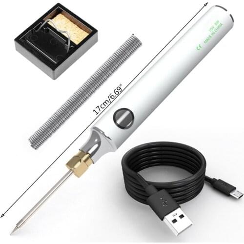 D08D Portable 5V 8W USB Wireless Electric Soldering Iron Kit Welder Cordless Welding Tool Set Combination Hand Tools Kit Welding
